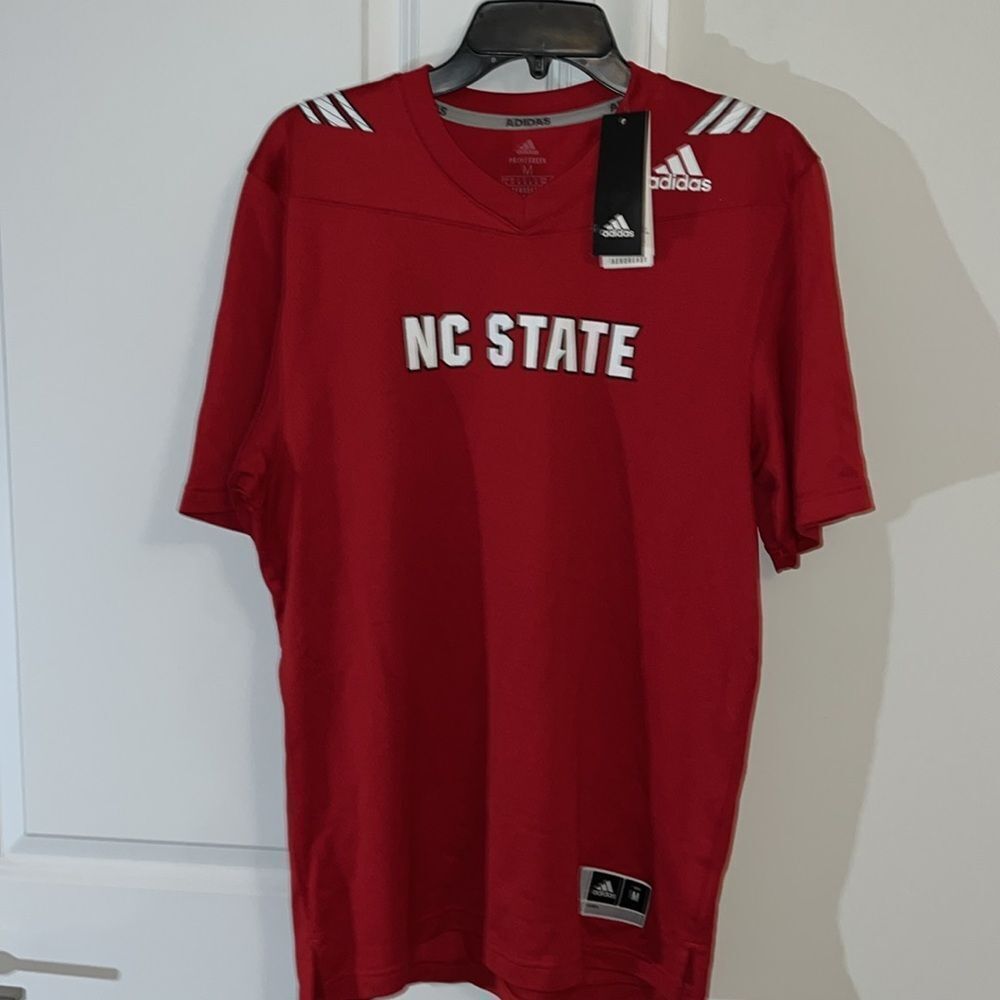 Adidas NC state Wolfpack Red Primegreen Men’s Team football jersey M No number